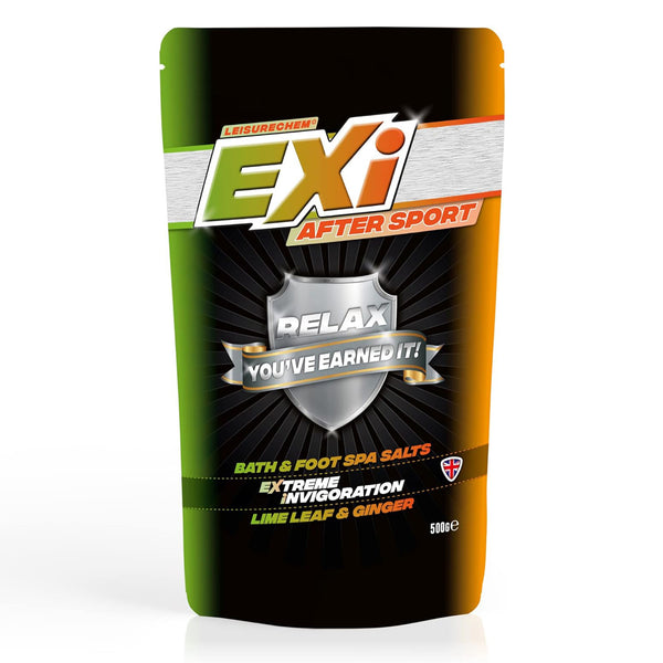 Leisurechem EXi After Sport Bath & Foot Spa Salts Lime Leaf & Ginger 1 x (500g)