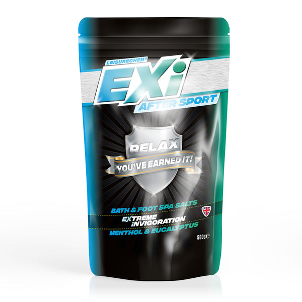 Leisurechem EXi After Sport Bath & Foot Spa Salts Menthol & Eucalyptus 1 x (500g)